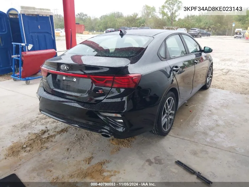 2019 Kia Forte S VIN: 3KPF34AD8KE023143 Lot: 40790053