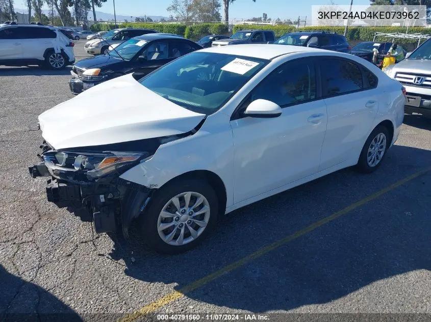 2019 Kia Forte Fe VIN: 3KPF24AD4KE073962 Lot: 40791560