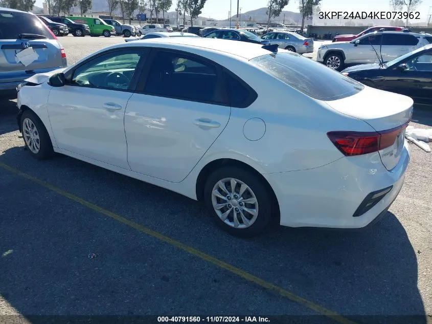 2019 Kia Forte Fe VIN: 3KPF24AD4KE073962 Lot: 40791560