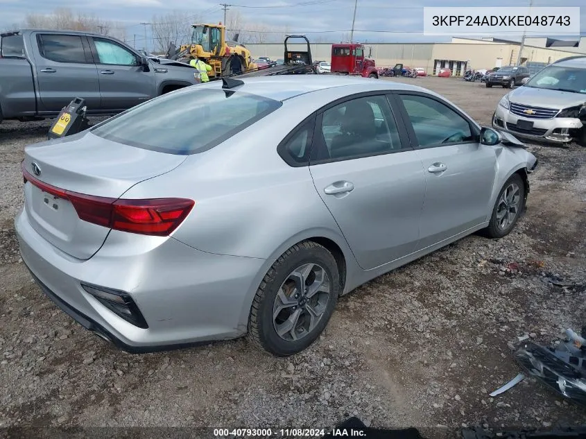 2019 Kia Forte Lxs VIN: 3KPF24ADXKE048743 Lot: 40793000