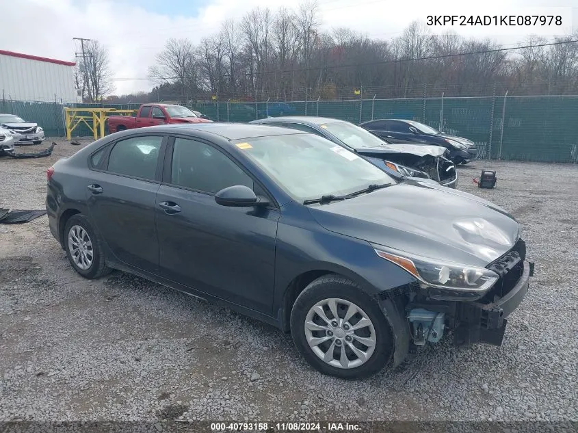 2019 Kia Forte Fe VIN: 3KPF24AD1KE087978 Lot: 40793158