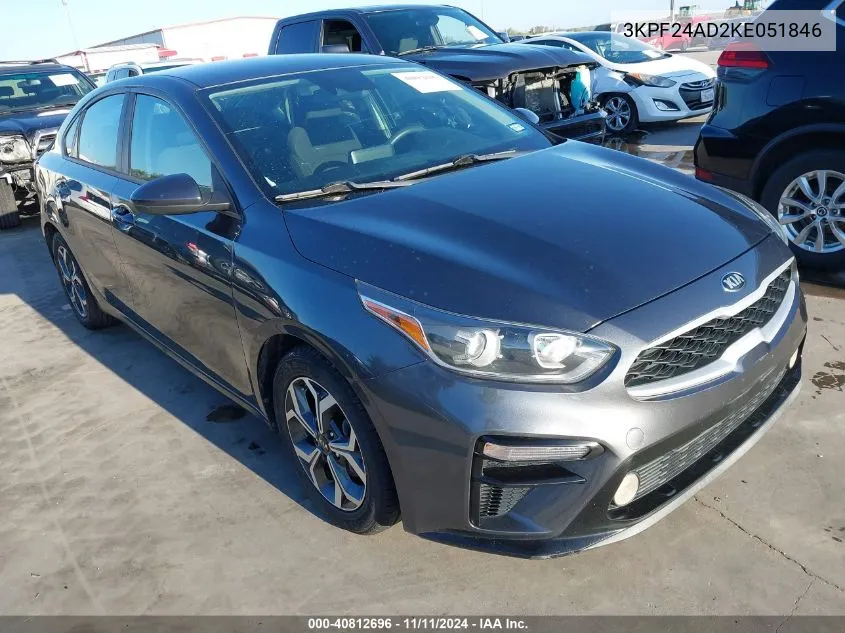 2019 Kia Forte Lxs VIN: 3KPF24AD2KE051846 Lot: 40812696