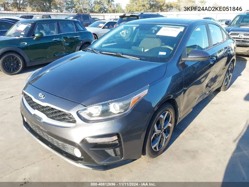 2019 Kia Forte Lxs VIN: 3KPF24AD2KE051846 Lot: 40812696