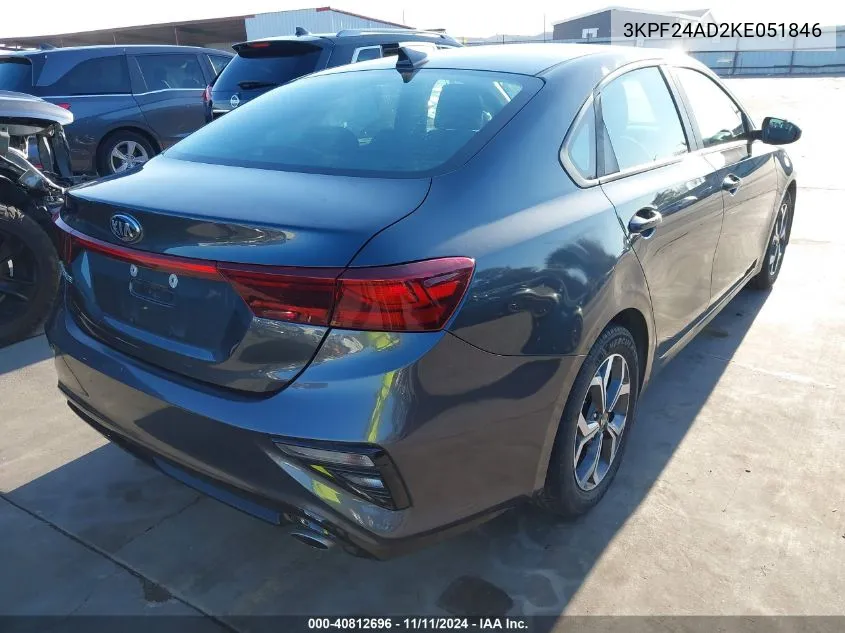 2019 Kia Forte Lxs VIN: 3KPF24AD2KE051846 Lot: 40812696