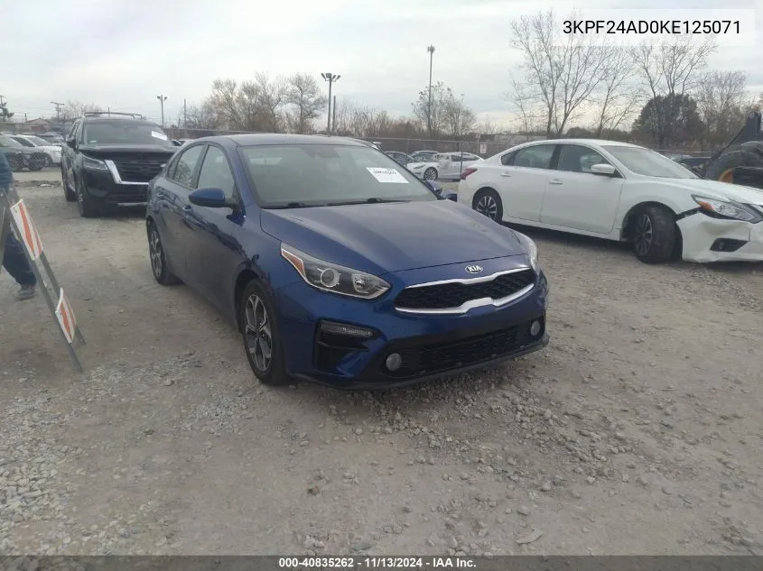 2019 Kia Forte Lxs VIN: 3KPF24AD0KE125071 Lot: 40835262