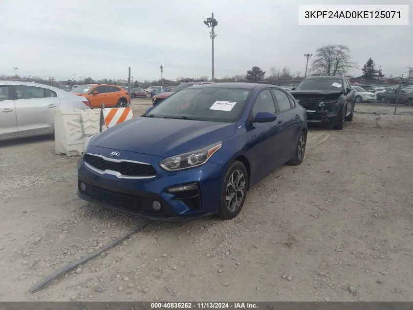 2019 Kia Forte Lxs VIN: 3KPF24AD0KE125071 Lot: 40835262