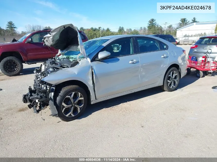 2019 Kia Forte Lxs VIN: 3KPF24AD4KE024678 Lot: 40854536