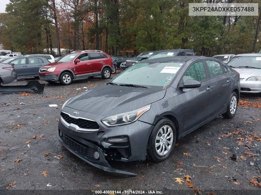 2019 Kia Forte Fe VIN: 3KPF24ADXKE057488 Lot: 40859144