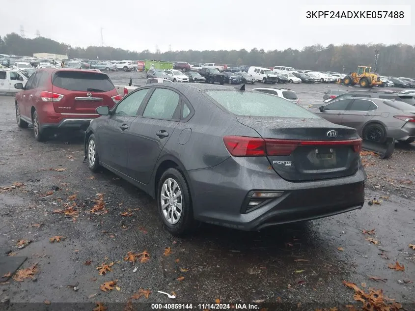 2019 Kia Forte Fe VIN: 3KPF24ADXKE057488 Lot: 40859144