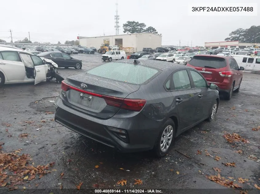 2019 Kia Forte Fe VIN: 3KPF24ADXKE057488 Lot: 40859144