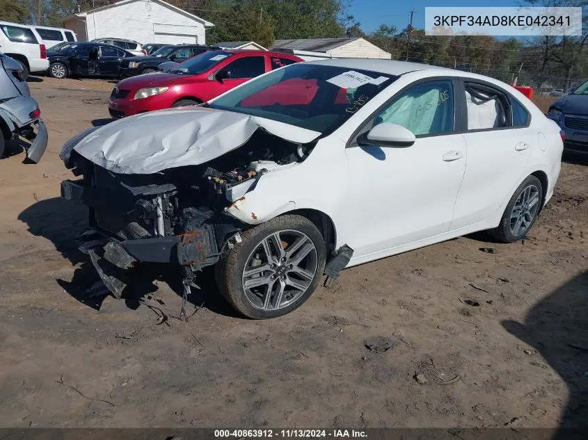 2019 Kia Forte S VIN: 3KPF34AD8KE042341 Lot: 40863912