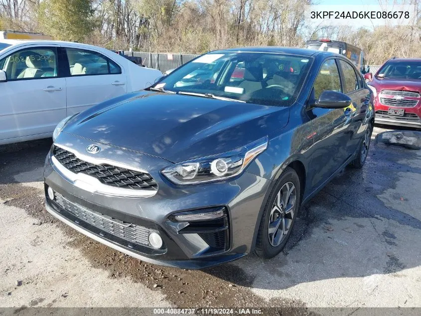 2019 Kia Forte Lxs VIN: 3KPF24AD6KE086678 Lot: 40884737