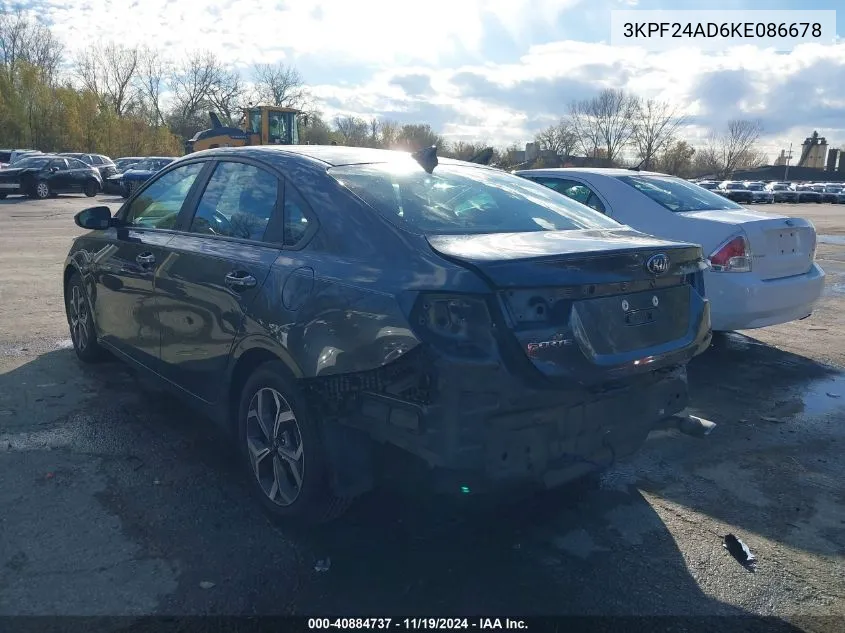 2019 Kia Forte Lxs VIN: 3KPF24AD6KE086678 Lot: 40884737