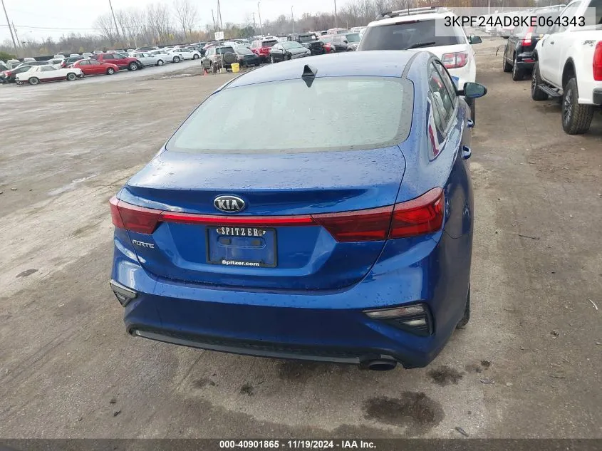 2019 Kia Forte Lxs VIN: 3KPF24AD8KE064343 Lot: 40901865