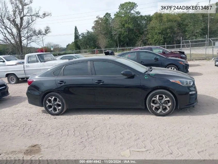 2019 Kia Forte Lxs VIN: 3KPF24AD8KE013487 Lot: 40914942