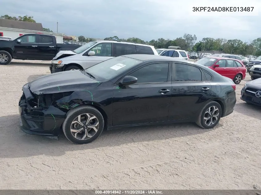 2019 Kia Forte Lxs VIN: 3KPF24AD8KE013487 Lot: 40914942