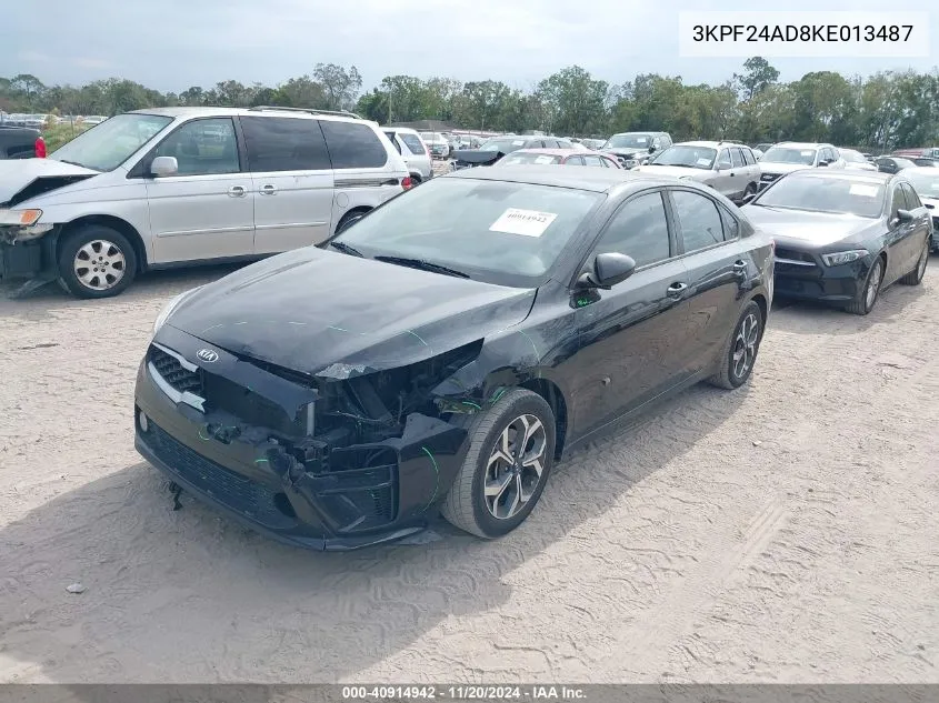 2019 Kia Forte Lxs VIN: 3KPF24AD8KE013487 Lot: 40914942