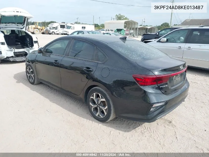 2019 Kia Forte Lxs VIN: 3KPF24AD8KE013487 Lot: 40914942