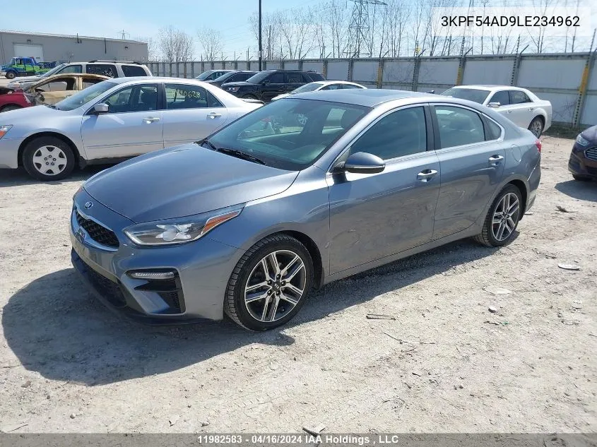 2020 Kia Forte VIN: 3KPF54AD9LE234962 Lot: 11982583