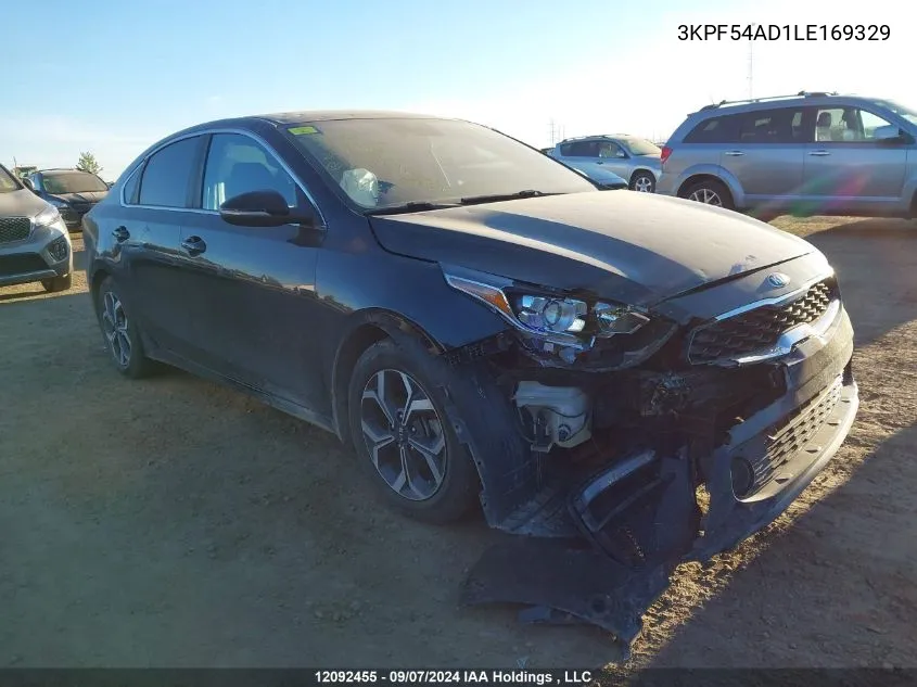 2020 Kia Forte VIN: 3KPF54AD1LE169329 Lot: 12092455