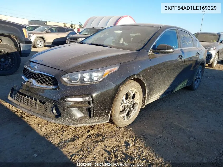 2020 Kia Forte VIN: 3KPF54AD1LE169329 Lot: 12092455