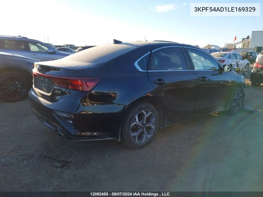 2020 Kia Forte VIN: 3KPF54AD1LE169329 Lot: 12092455