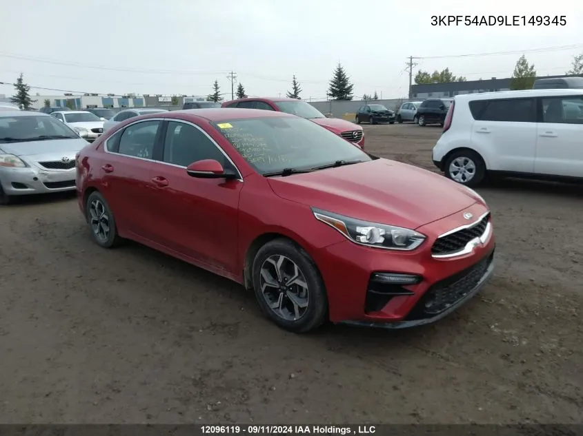 2020 Kia Forte VIN: 3KPF54AD9LE149345 Lot: 12096119