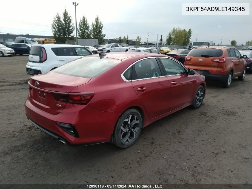 2020 Kia Forte VIN: 3KPF54AD9LE149345 Lot: 12096119