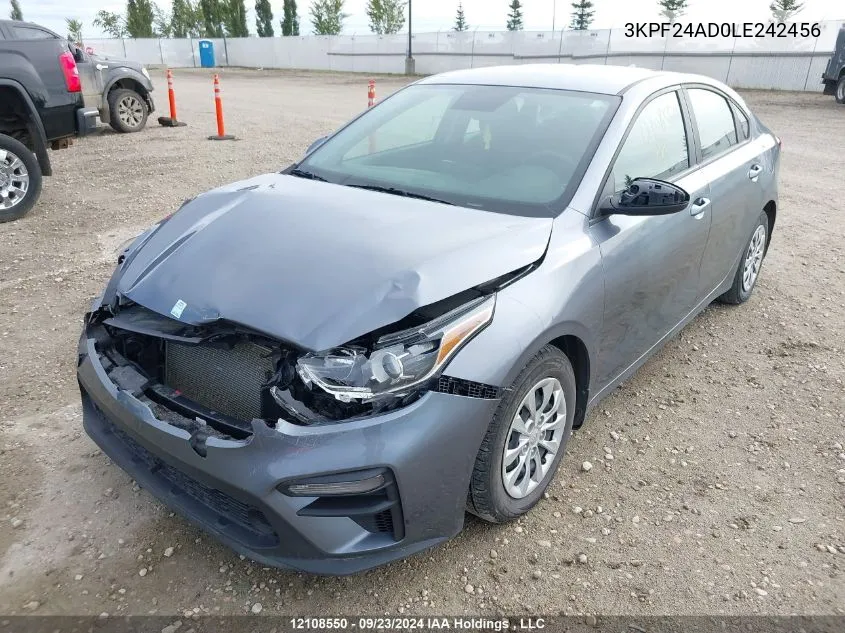 3KPF24AD0LE242456 2020 Kia Forte Fe/Lxs