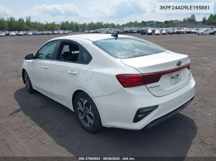 2020 Kia Forte Lxs VIN: 3KPF24AD9LE195881 Lot: 37605553