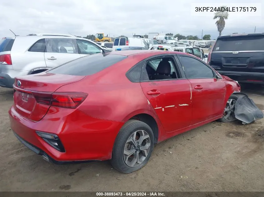 3KPF24AD4LE175179 2020 Kia Forte Lxs