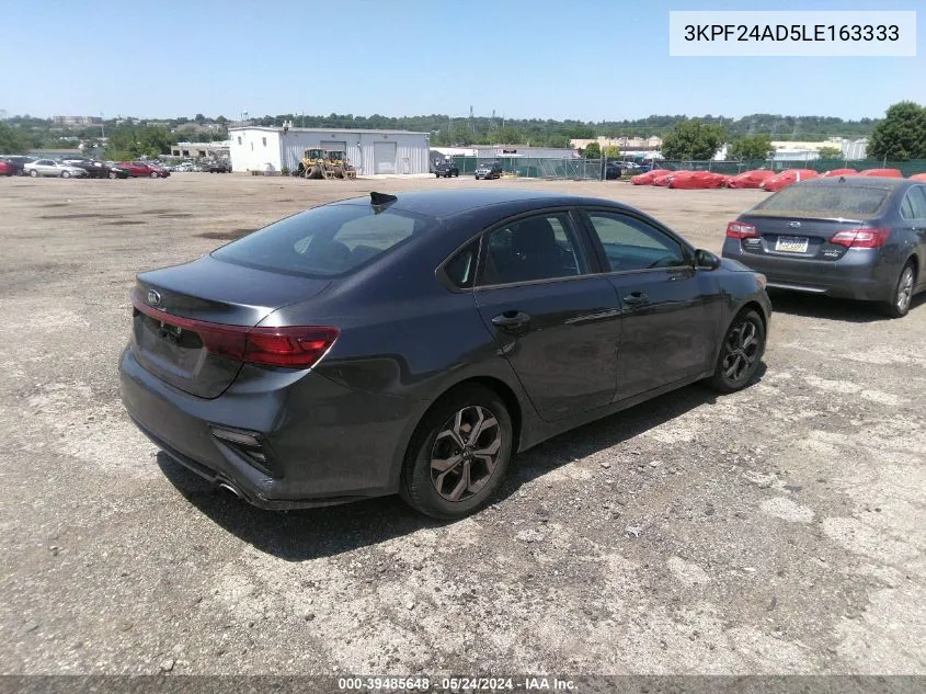 3KPF24AD5LE163333 2020 Kia Forte Lxs