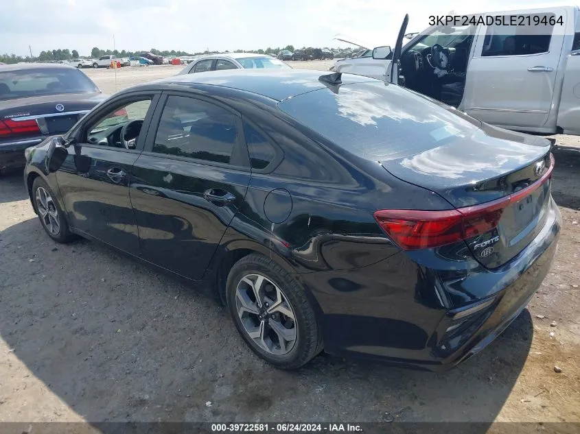 2020 Kia Forte Lxs VIN: 3KPF24AD5LE219464 Lot: 39722581