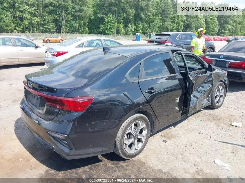 2020 Kia Forte Lxs VIN: 3KPF24AD5LE219464 Lot: 39722581