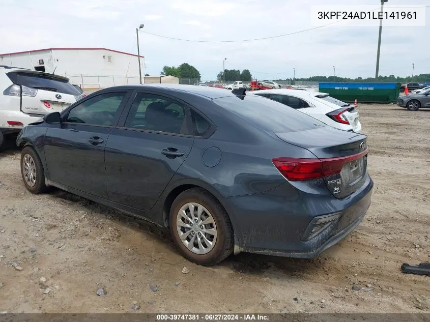 2020 Kia Forte Fe VIN: 3KPF24AD1LE141961 Lot: 39747381