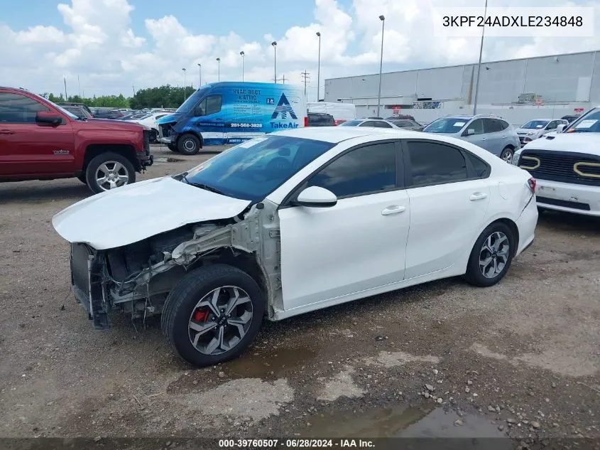 2020 Kia Forte Lxs VIN: 3KPF24ADXLE234848 Lot: 39760507