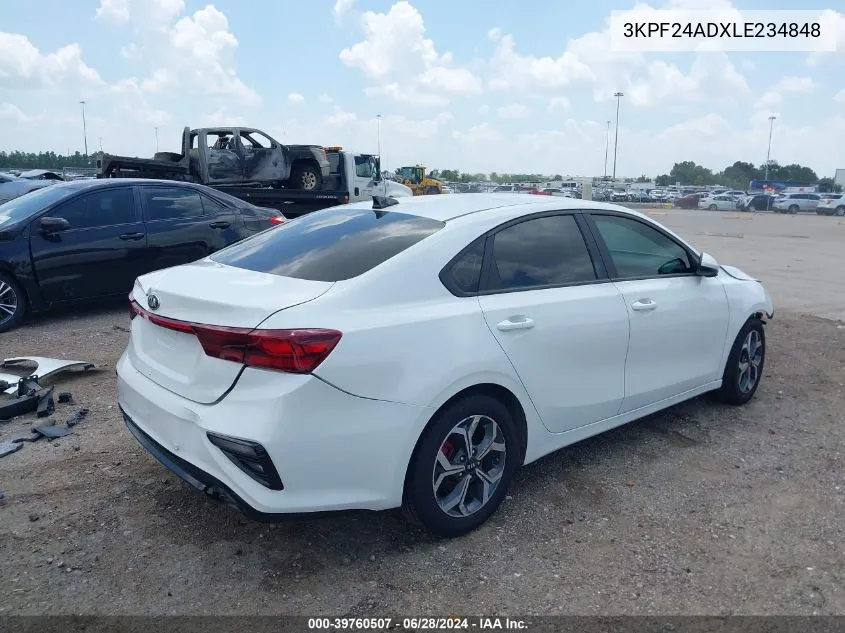 2020 Kia Forte Lxs VIN: 3KPF24ADXLE234848 Lot: 39760507