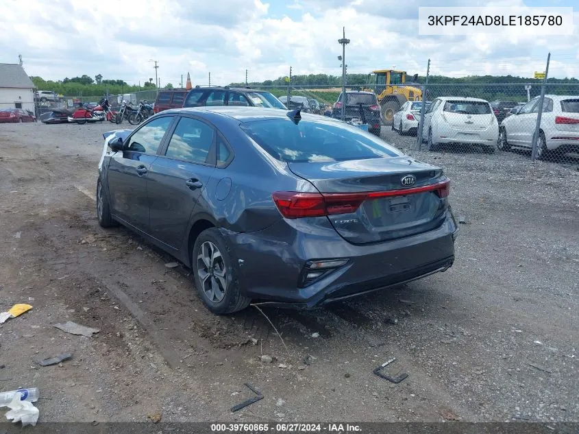 2020 Kia Forte Lxs VIN: 3KPF24AD8LE185780 Lot: 39760865