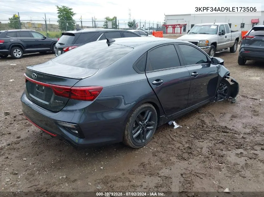 2020 Kia Forte Gt-Line VIN: 3KPF34AD9LE173506 Lot: 39792028