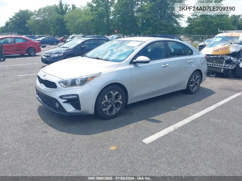 2020 Kia Forte Lxs VIN: 3KPF24AD7LE209390 Lot: 39803865