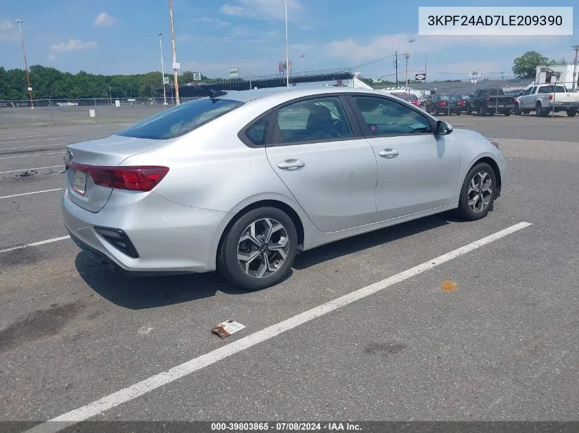 2020 Kia Forte Lxs VIN: 3KPF24AD7LE209390 Lot: 39803865