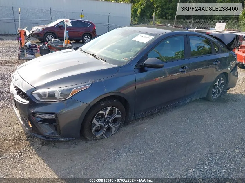 3KPF24AD8LE238400 2020 Kia Forte Lxs