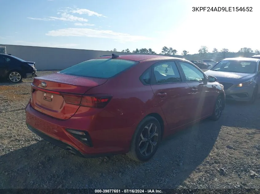 2020 Kia Forte Lxs VIN: 3KPF24AD9LE154652 Lot: 39877651