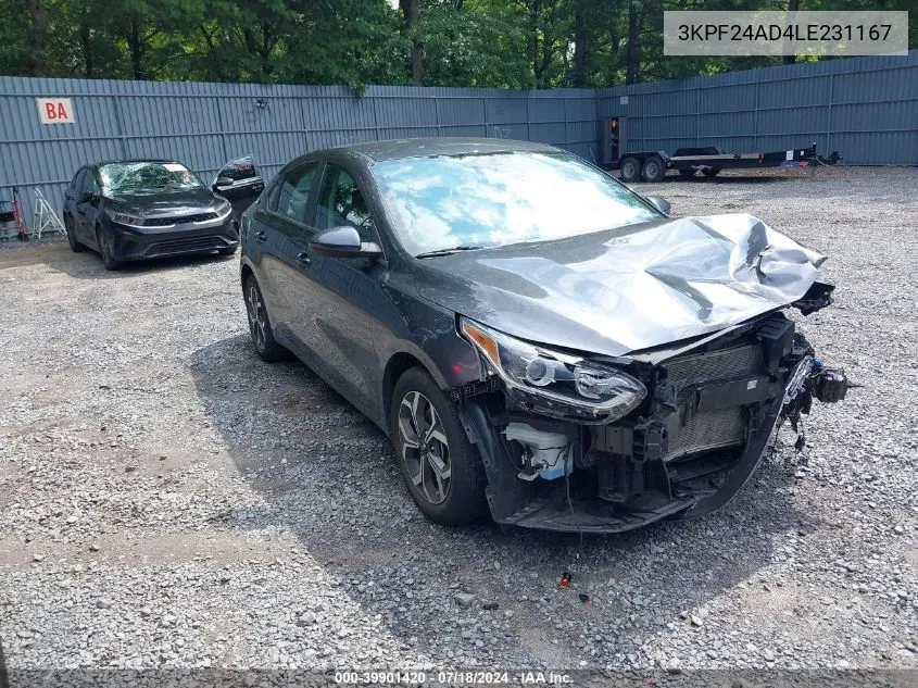 3KPF24AD4LE231167 2020 Kia Forte Lxs