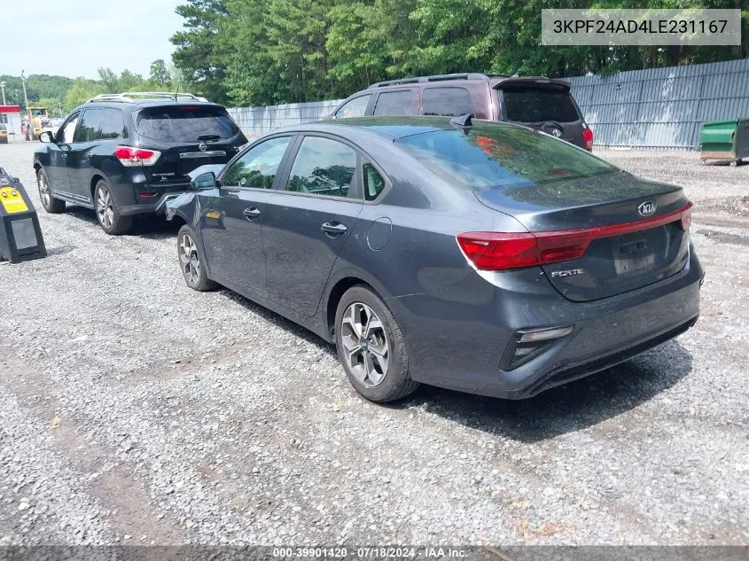 2020 Kia Forte Lxs VIN: 3KPF24AD4LE231167 Lot: 39901420