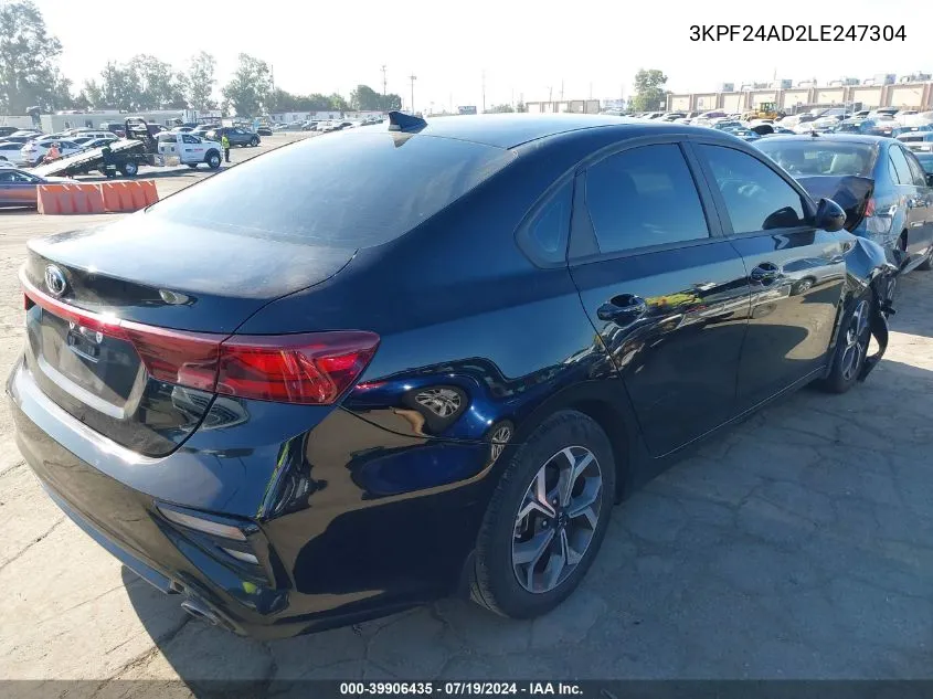 2020 Kia Forte Lxs VIN: 3KPF24AD2LE247304 Lot: 39906435