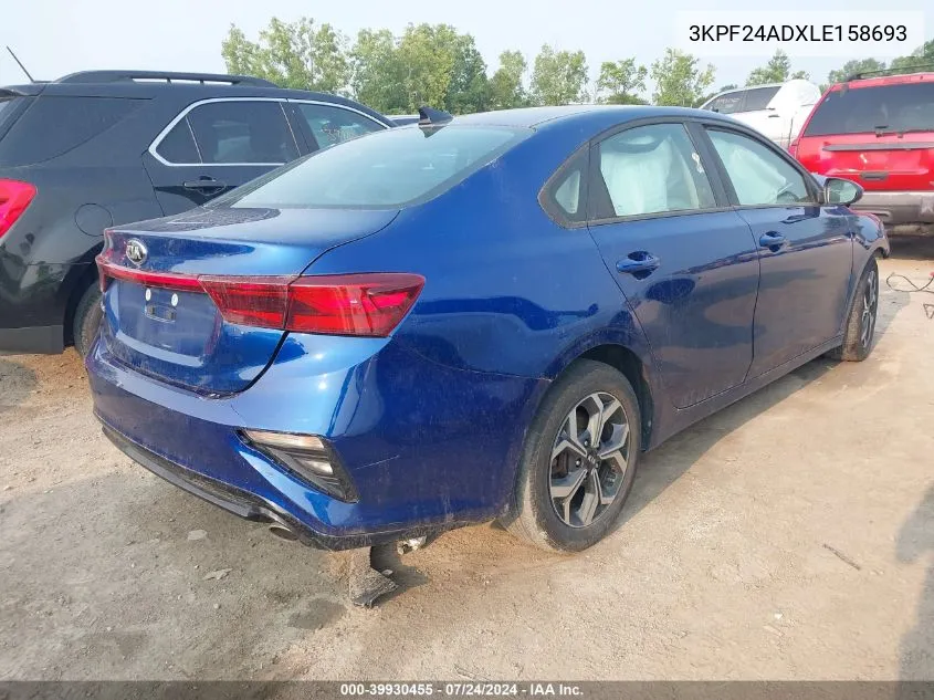 3KPF24ADXLE158693 2020 Kia Forte Lxs