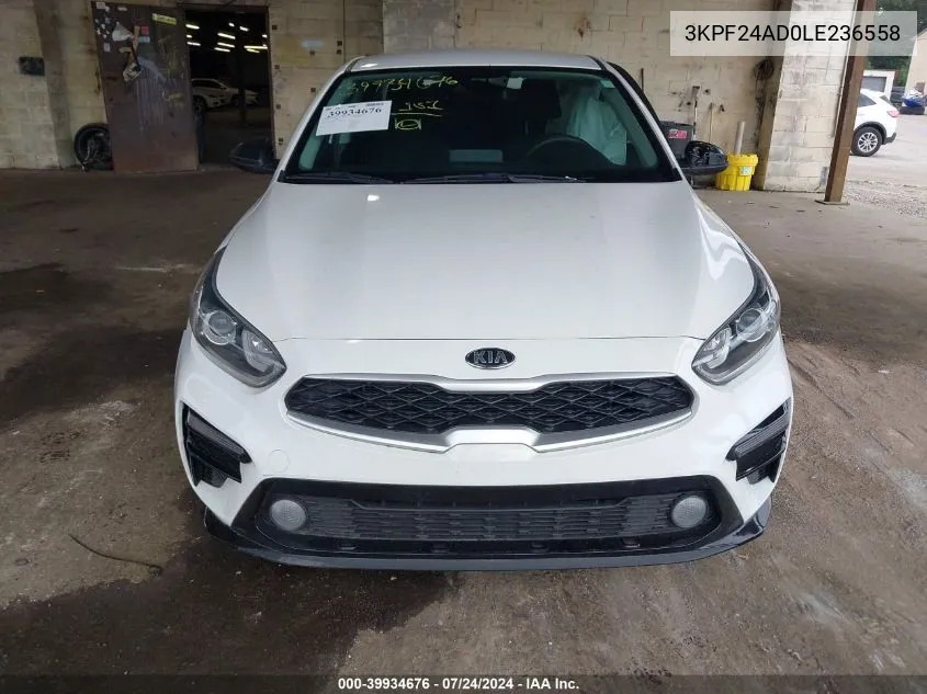 2020 Kia Forte Lxs VIN: 3KPF24AD0LE236558 Lot: 39934676