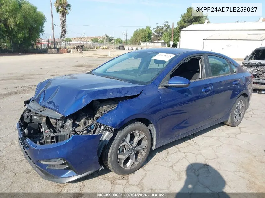 3KPF24AD7LE259027 2020 Kia Forte Lxs