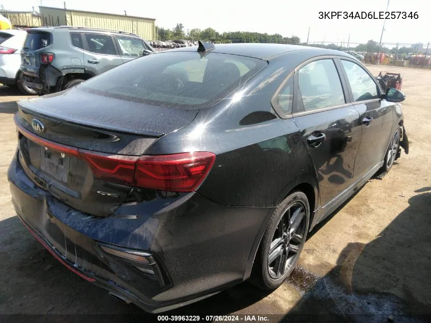 2020 Kia Forte Gt-Line VIN: 3KPF34AD6LE257346 Lot: 39963229